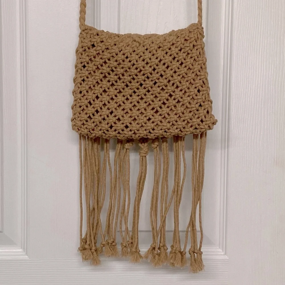 Crocheted Small Crossbody Purse BoHo